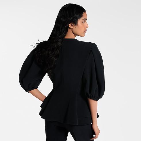 パフスリーブ ペプラムジャケット ウィメンズ ウェア(洋服) (製品ズーム)