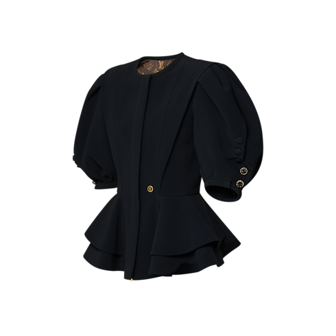 パフスリーブ ペプラムジャケット ウィメンズ ウェア(洋服) (製品ズーム)