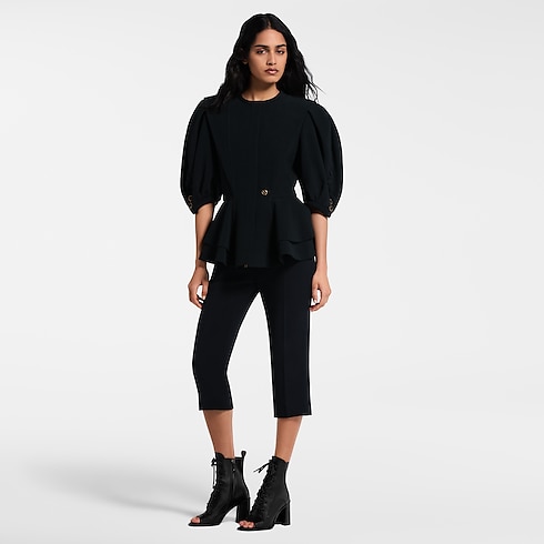 パフスリーブ ペプラムジャケット ウィメンズ ウェア(洋服) (製品ズーム)