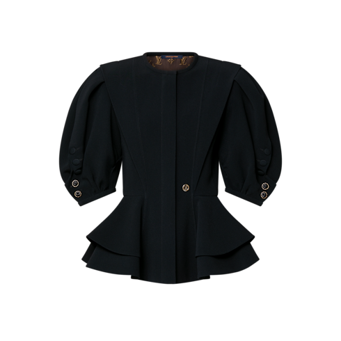 パフスリーブ ペプラムジャケット ウィメンズ ウェア(洋服) (製品ズーム)