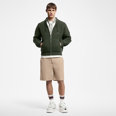 キルテッドテクスチャーウールブルゾン メンズ ウェア(洋服) (製品ズーム)