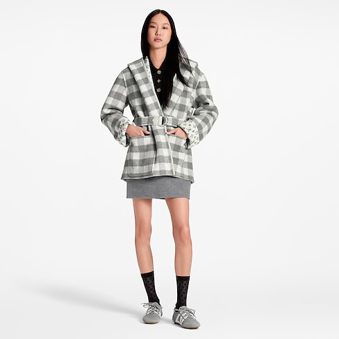 リバーシブル ショートフーデッド ラップコート ウィメンズ ウェア(洋服) (製品ズーム)