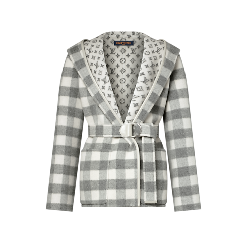 リバーシブル ショートフーデッド ラップコート ウィメンズ ウェア(洋服) (製品ズーム)