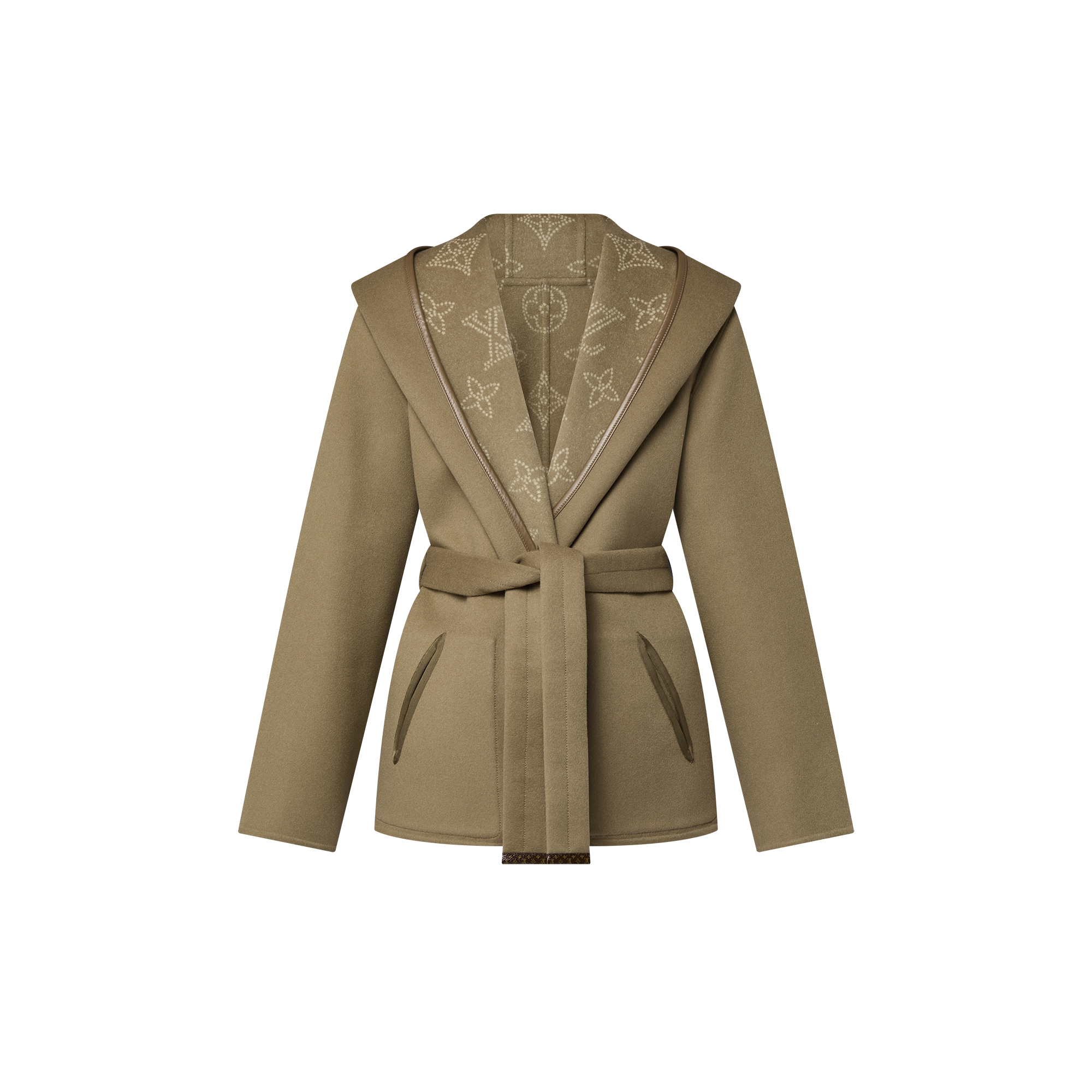 リバーシブルシグネチャーショートフードラップコート ｜ルイ  