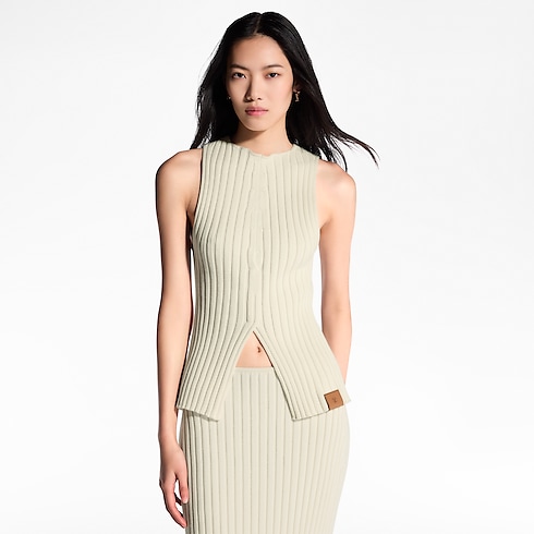 リブニット スリットトップ ウィメンズ ウェア(洋服) (製品ズーム)