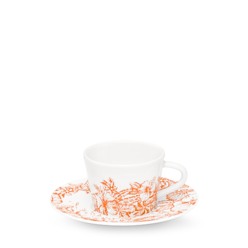 Set Of 2 Coffee Cups and Saucers LV By The Pool トランク、トラベル&ホーム ホーム&テーブルウェア (製品ズーム)