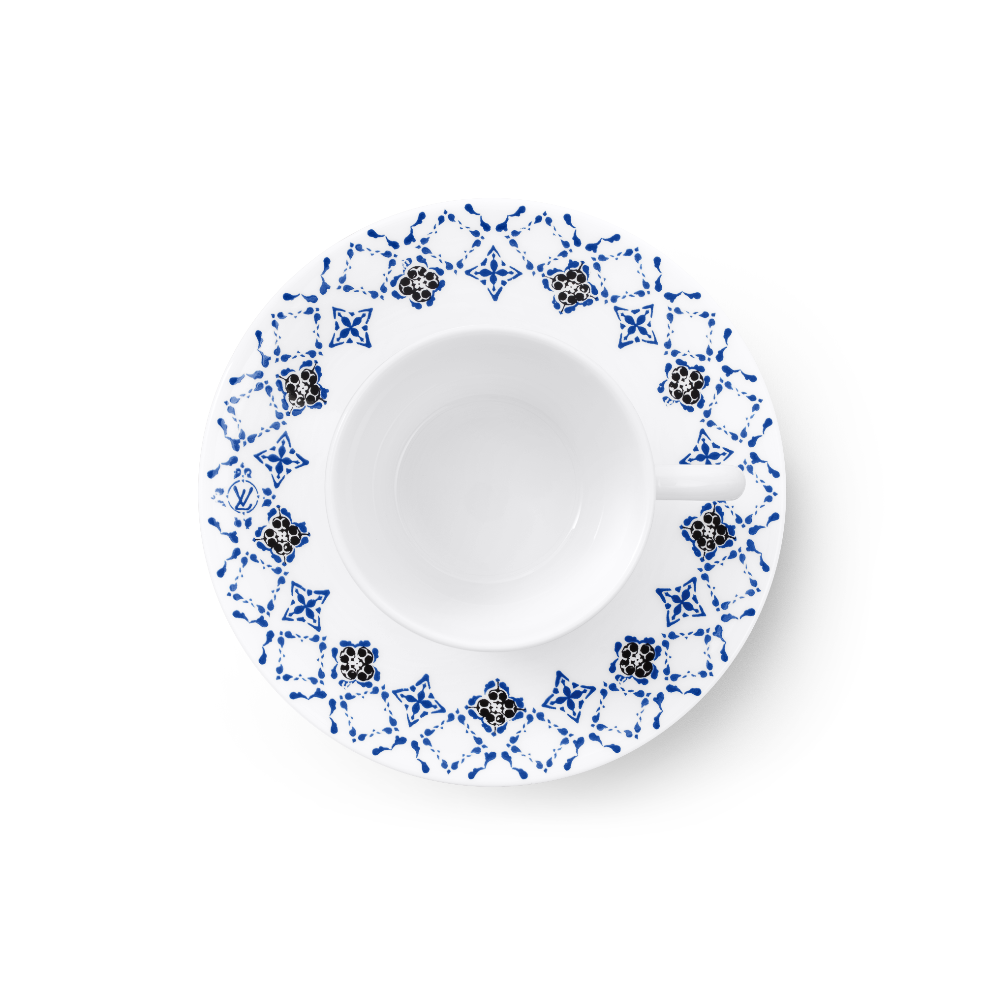 Set Of 2 Coffee Cups and Saucers LV By The Pool  トランク、トラベル & ホーム ホーム & テーブルウェア (製品ズーム)