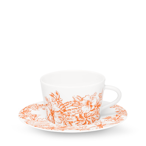 Set Of 2 Teacups and Saucers LV By The Pool トランク、トラベル&ホーム ホーム&テーブルウェア (製品ズーム)