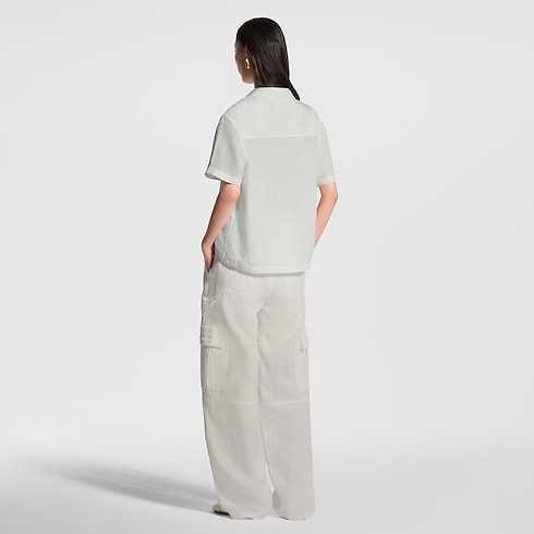 ショートスリーブ リネン パジャマシャツ ウィメンズ ウェア(洋服) (製品ズーム)