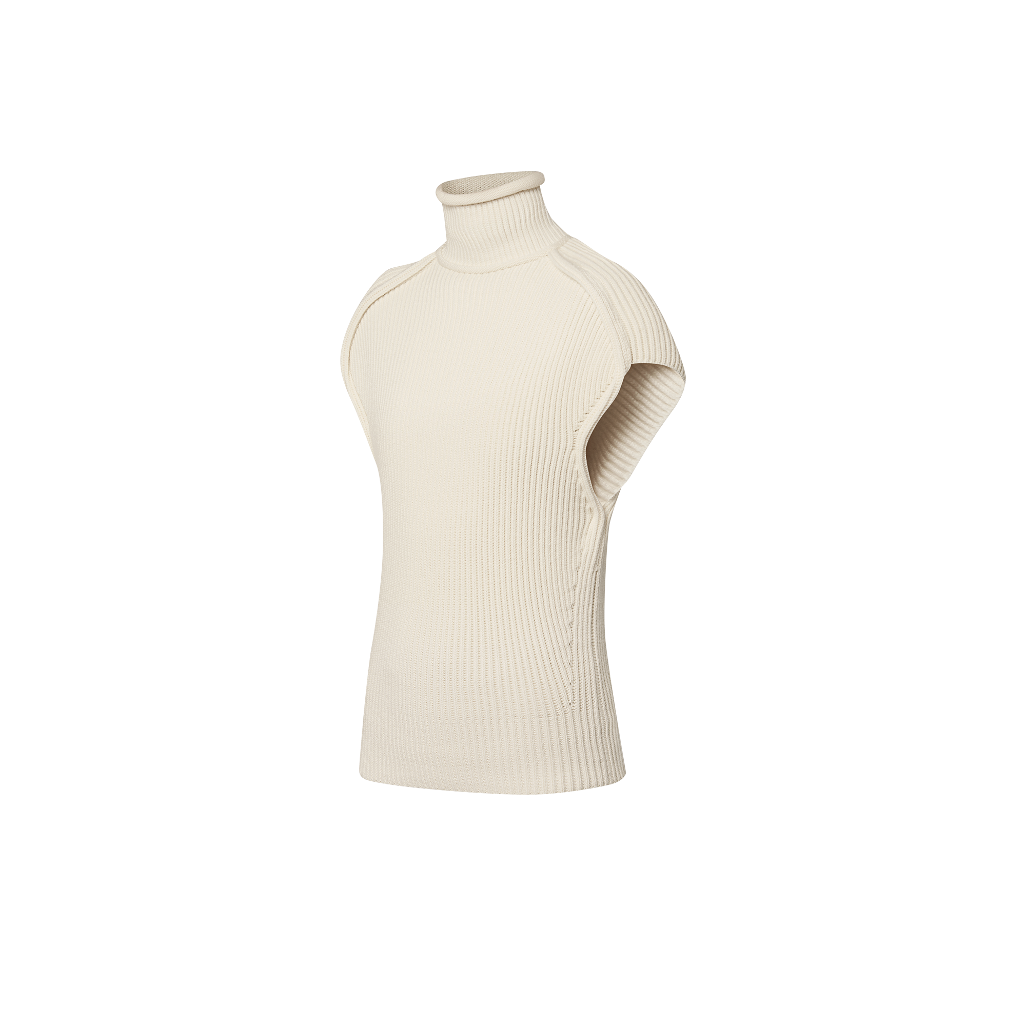 ショルダーシームリブニットトップ  ウィメンズ プレタポルテ(洋服) (製品ズーム)
