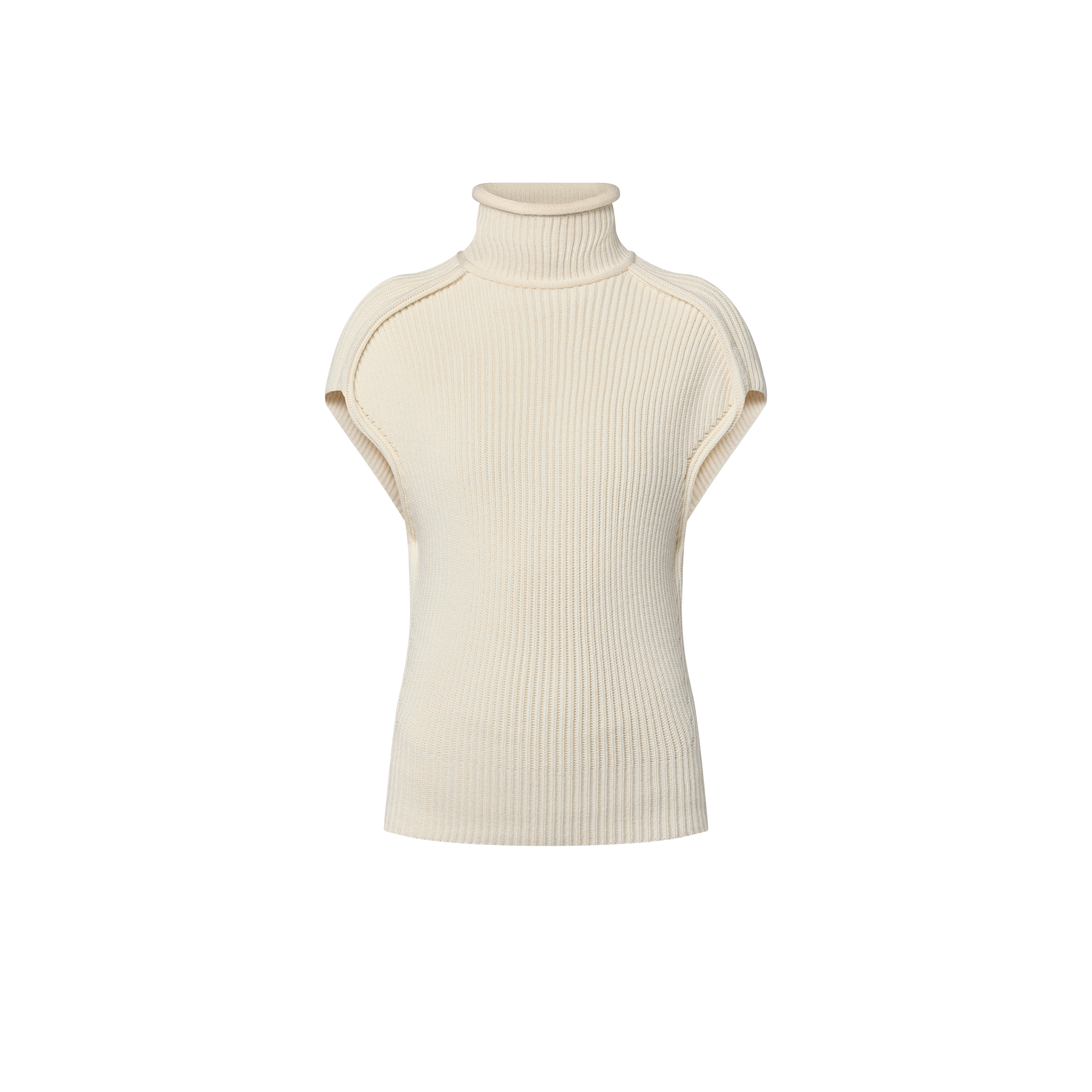 ショルダーシームリブニットトップ  ウィメンズ プレタポルテ(洋服) (製品ズーム)