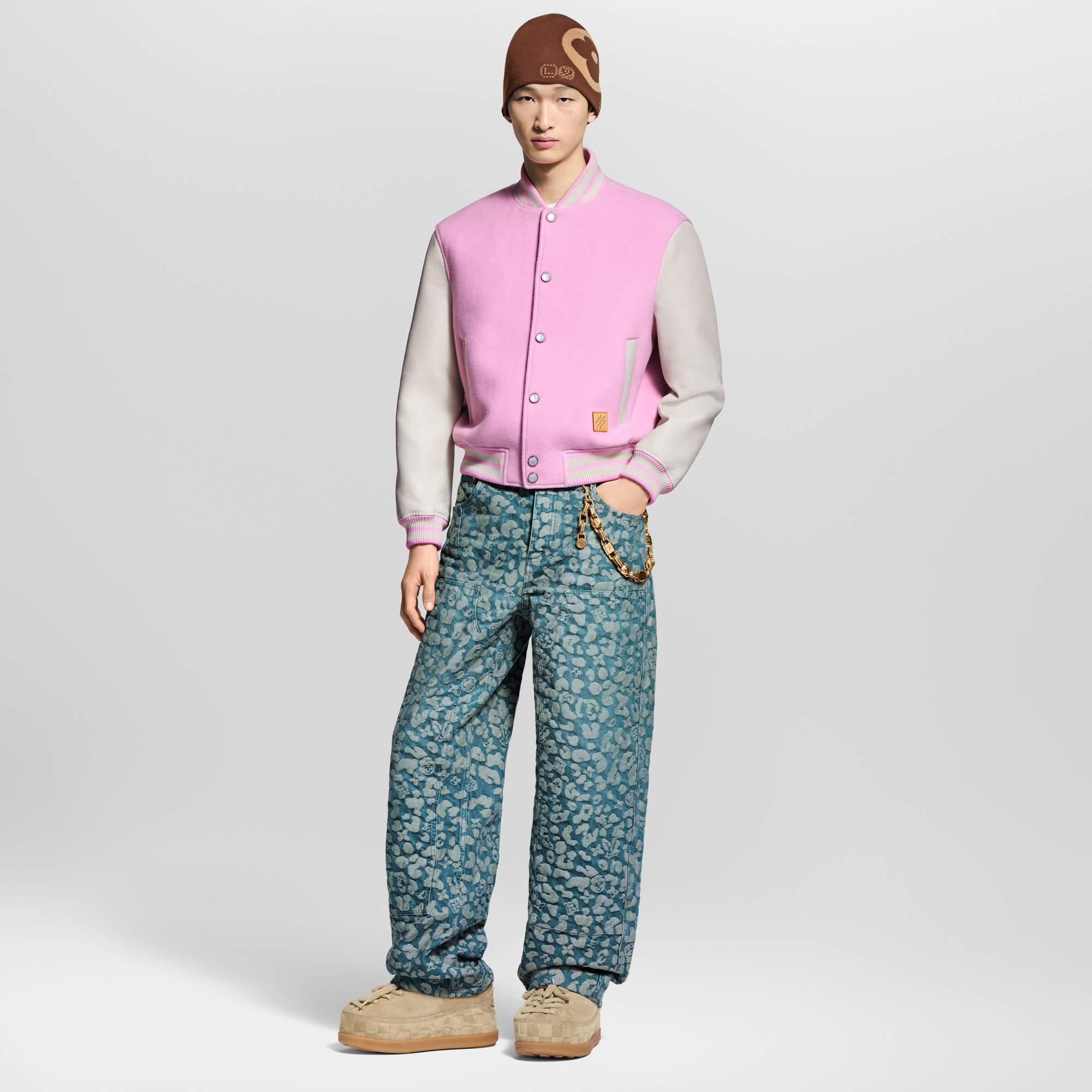 シグネチャー レザー バーシティジャケット  メンズ ウェア(洋服) (製品ズーム)
