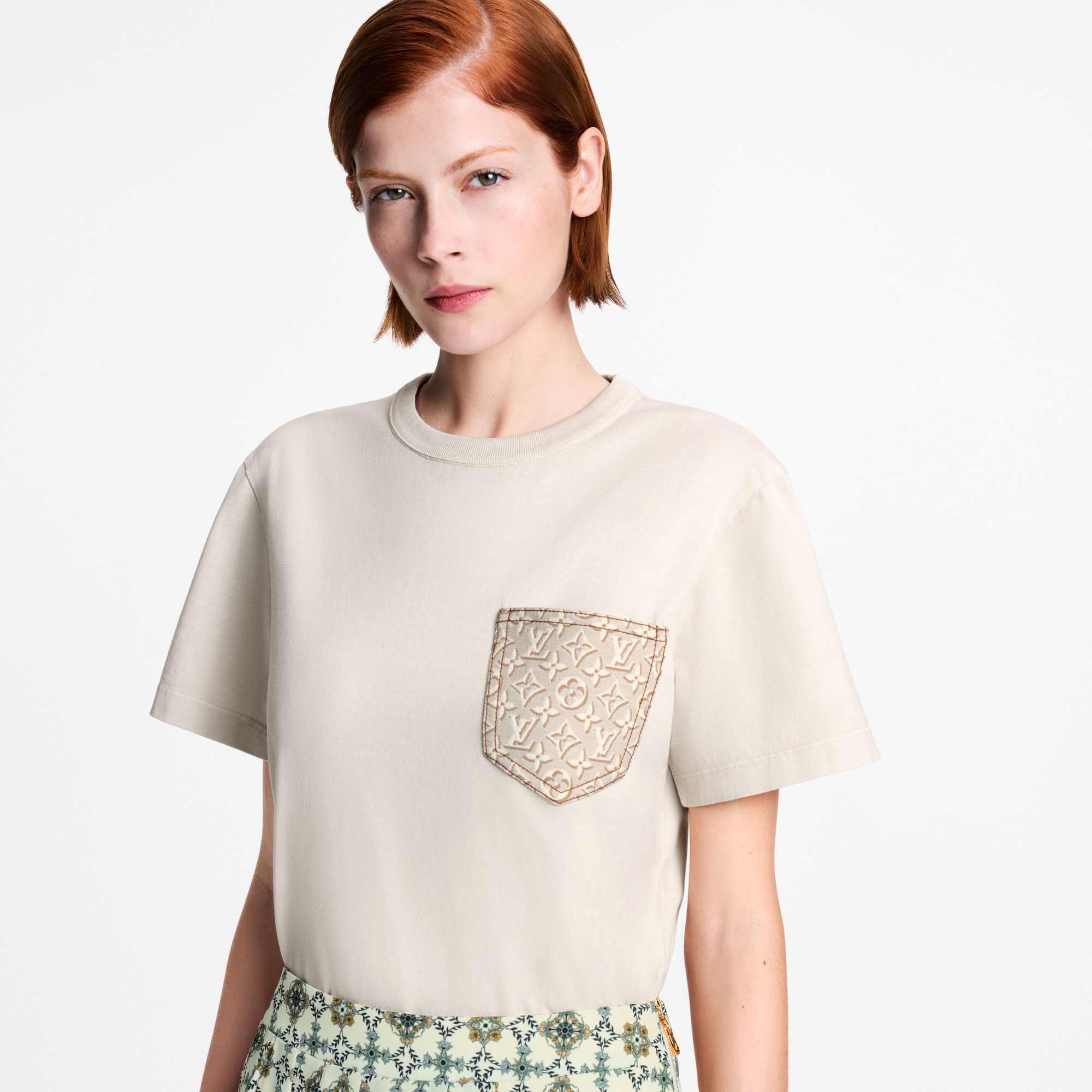 Louis Vuitton ポケットTシャツ ホワイト Tシャツウィズモノグラム  