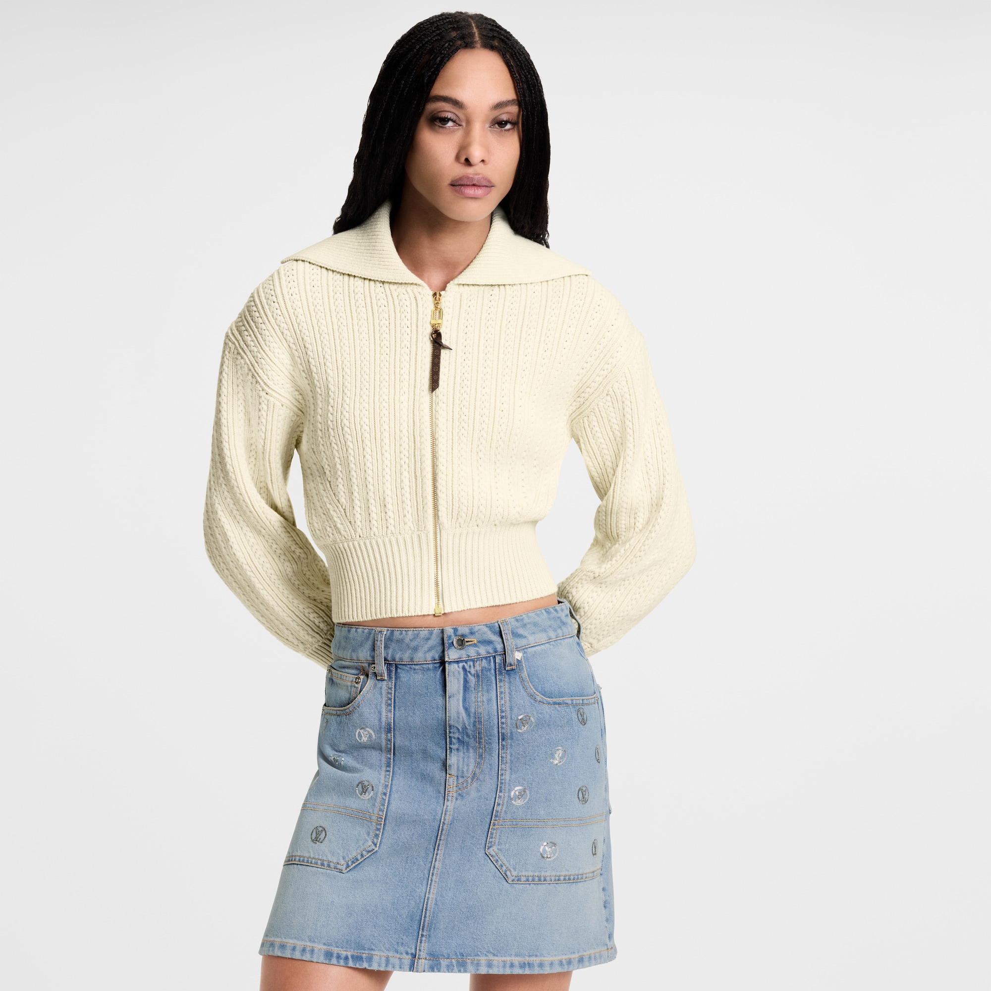 シグネチャーシークイン デニムミニスカート  ウィメンズ ウェア(洋服) (製品ズーム)