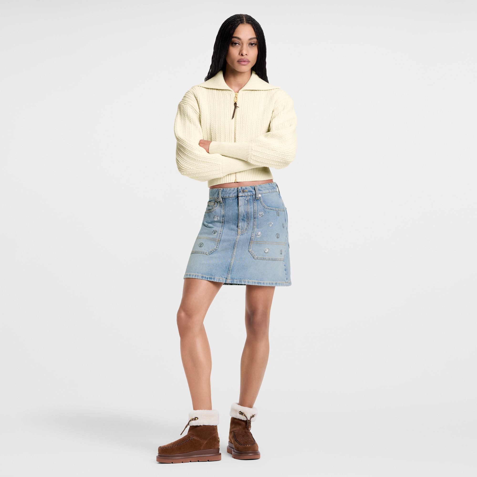 シグネチャーシークイン デニムミニスカート  ウィメンズ ウェア(洋服) (製品ズーム)