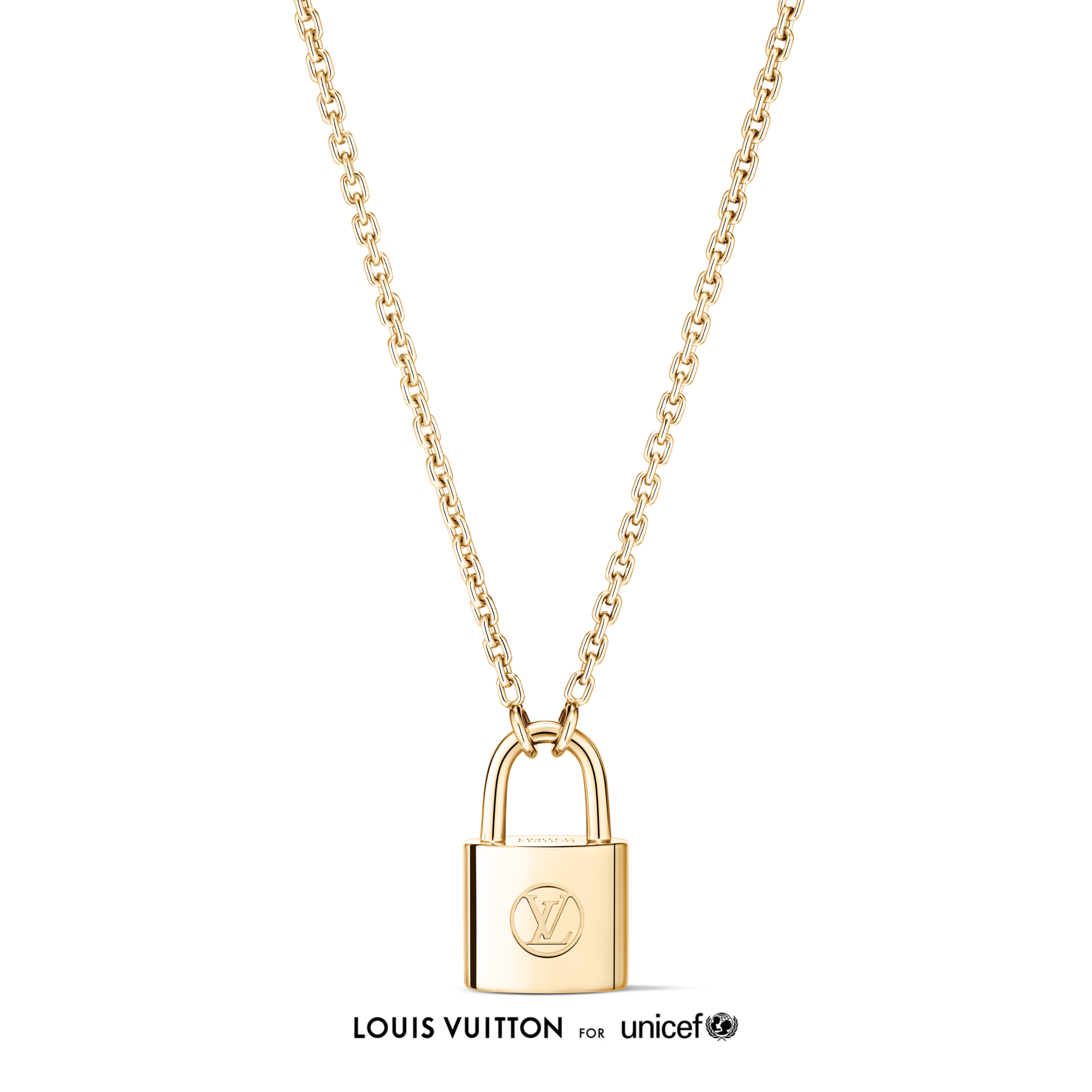 Louis Vuitton ゴールドチャーム ロックとキー ペンダント シルバー 