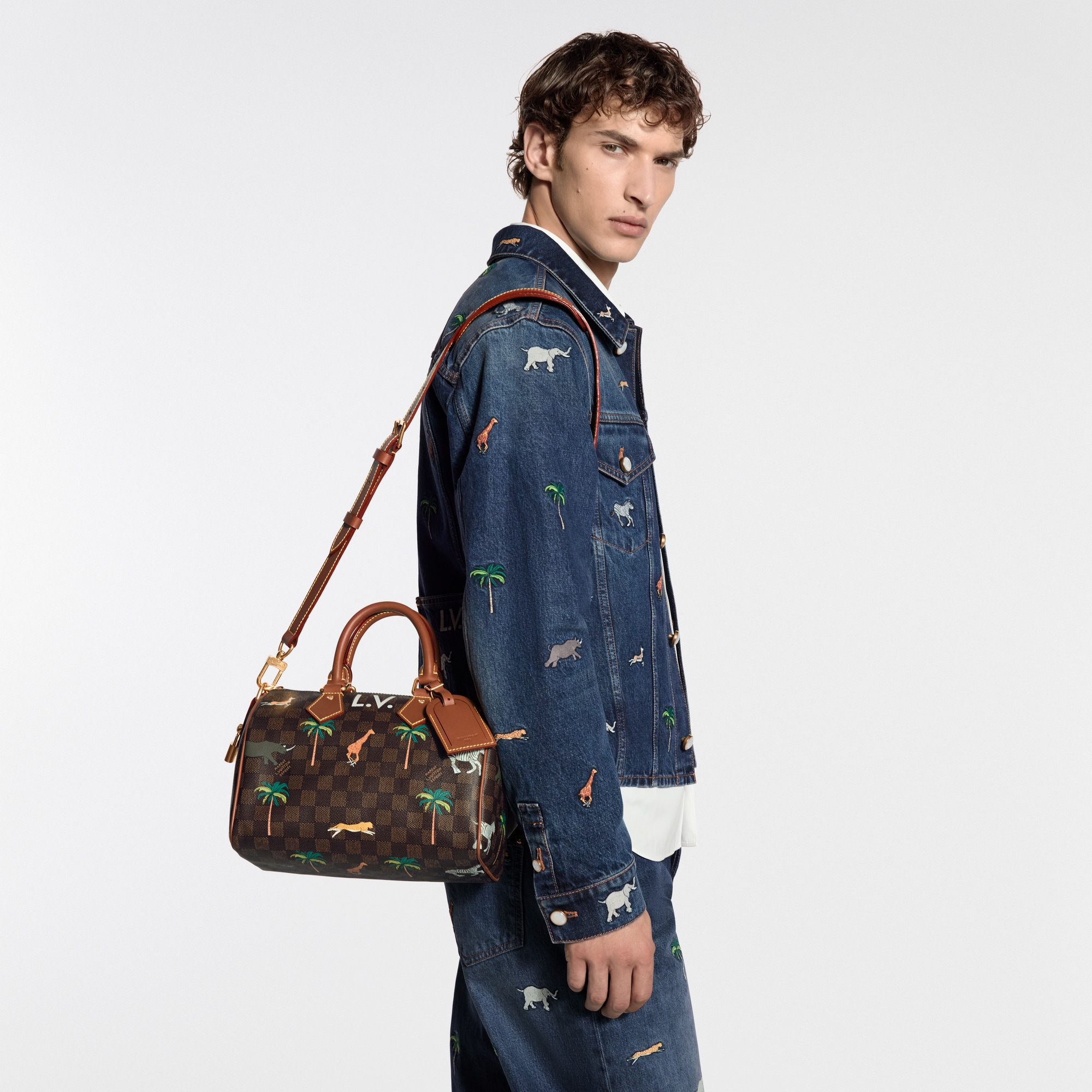 LV × ザ・ダージリン リミテッド エンブロイダリー デニム スケート 