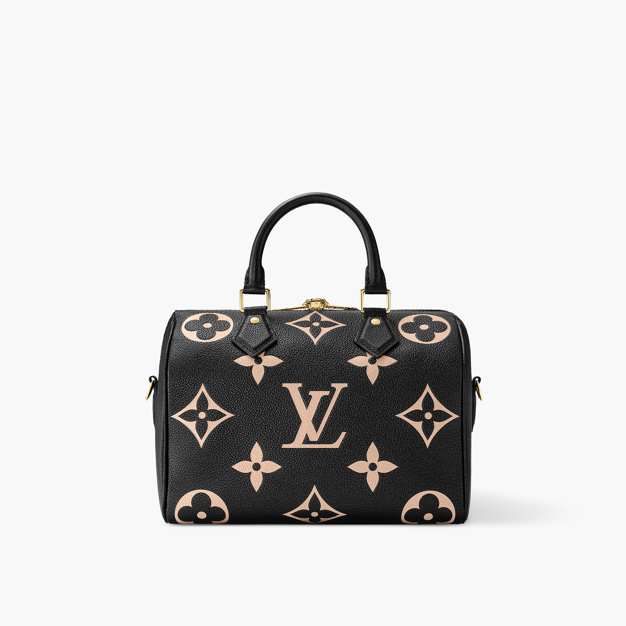 スピーディ・バンドリエール 25 バイカラー モノグラム・アンプラント  