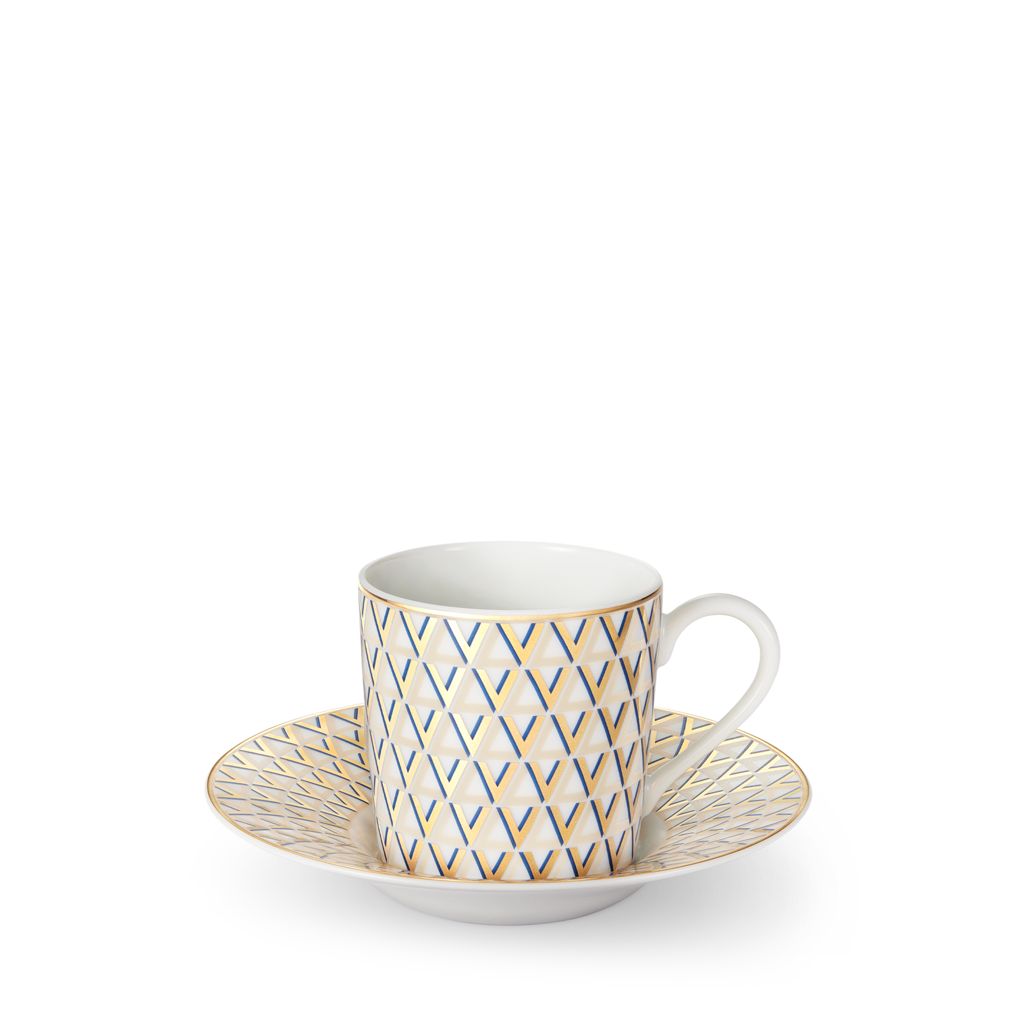 Splendor Set of 2 Coffee Cups and Saucers  トランク、トラベル & ホーム ホーム & テーブルウェア (製品ズーム)