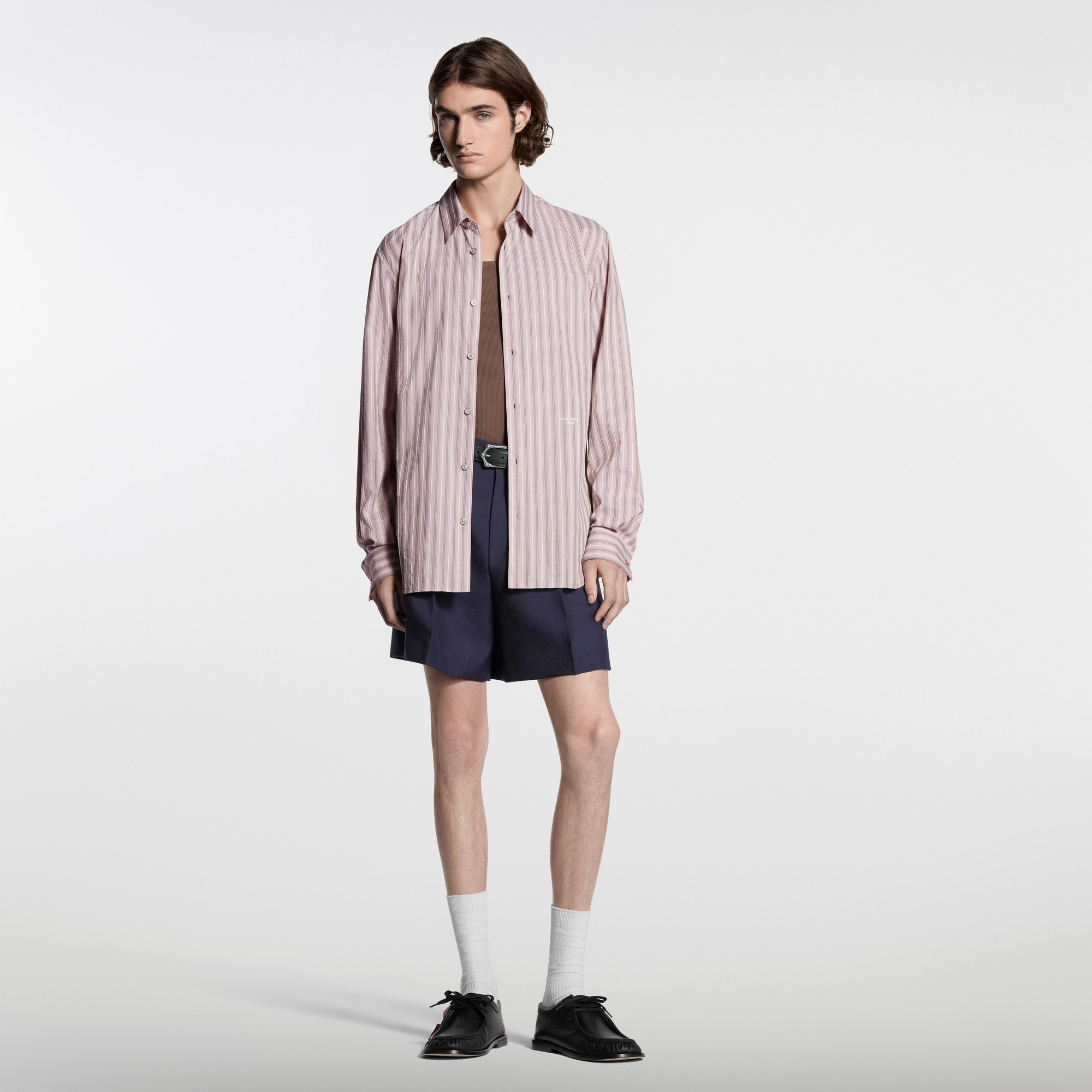 近年✨美品 ルイヴィトン シャツ ロングスリーブ ストライプ ロゴ XL 