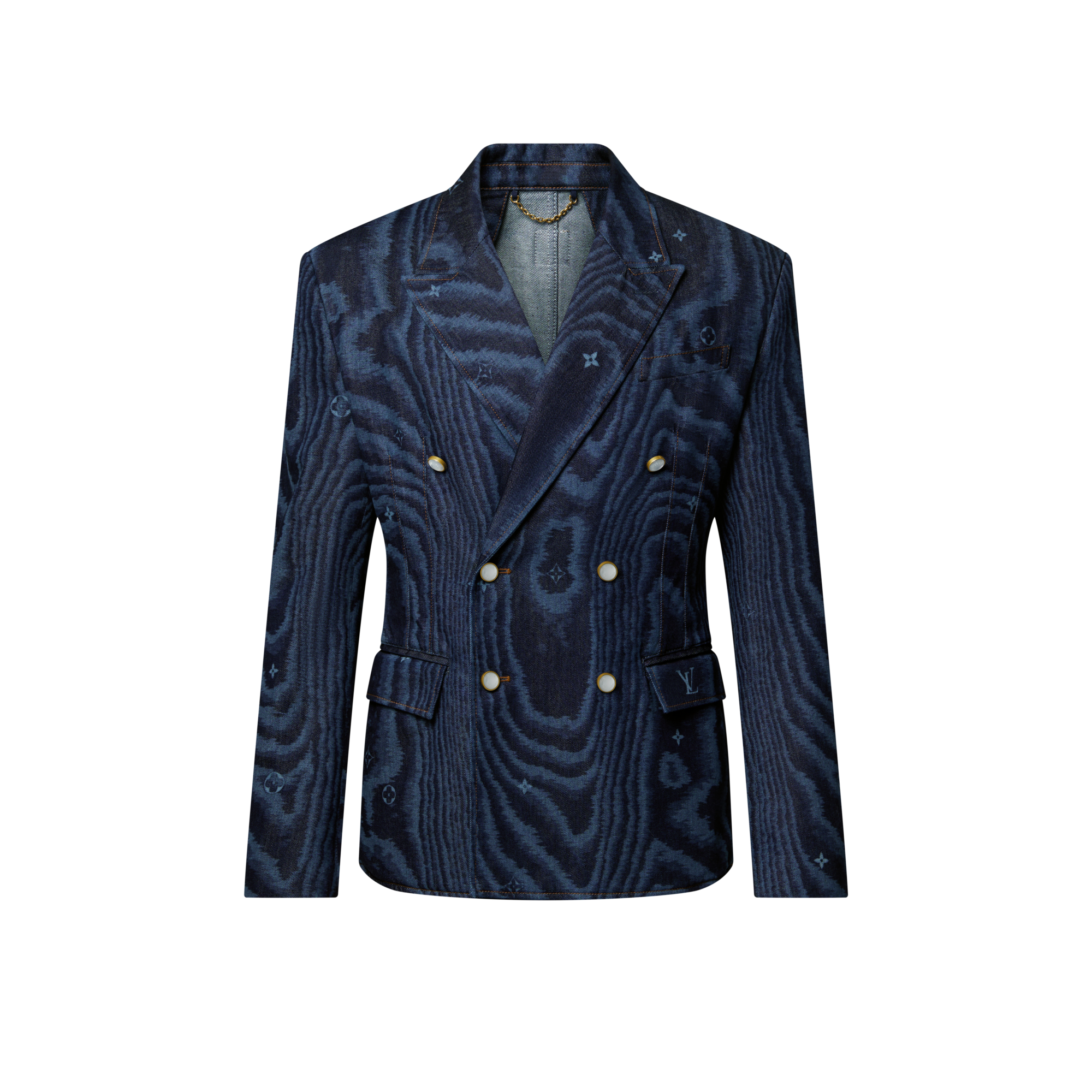 テーラードダブルブレスト デニムジャケット  メンズ ウェア(洋服) (製品ズーム)