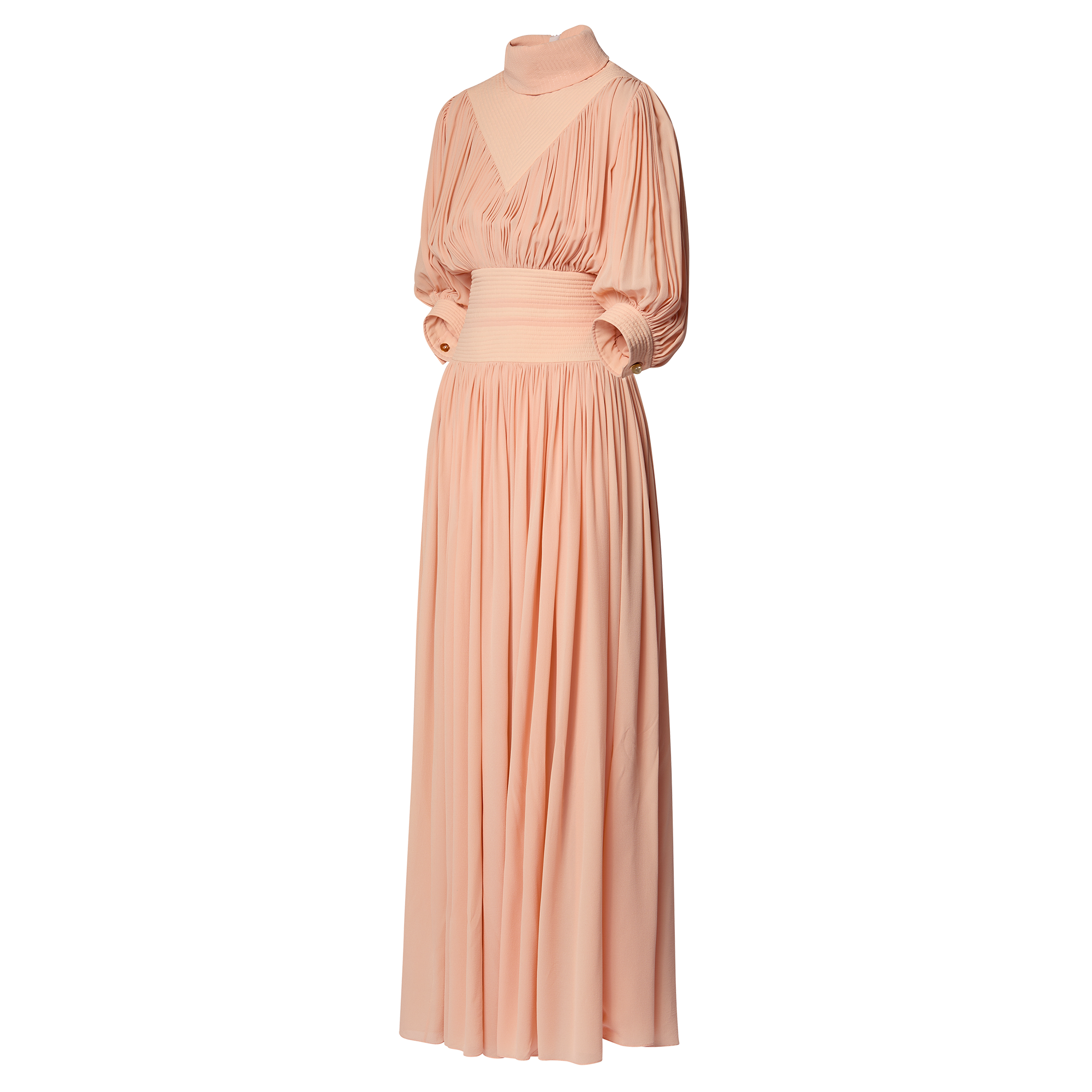 トップステッチディテールギャザーシルクドレス  ウィメンズ プレタポルテ(洋服) (製品ズーム)