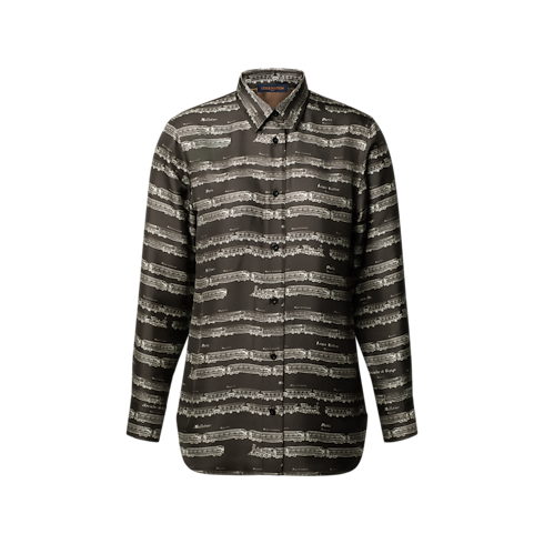 トレインプリント シルクシャツ ウィメンズ ウェア(洋服) (製品ズーム)