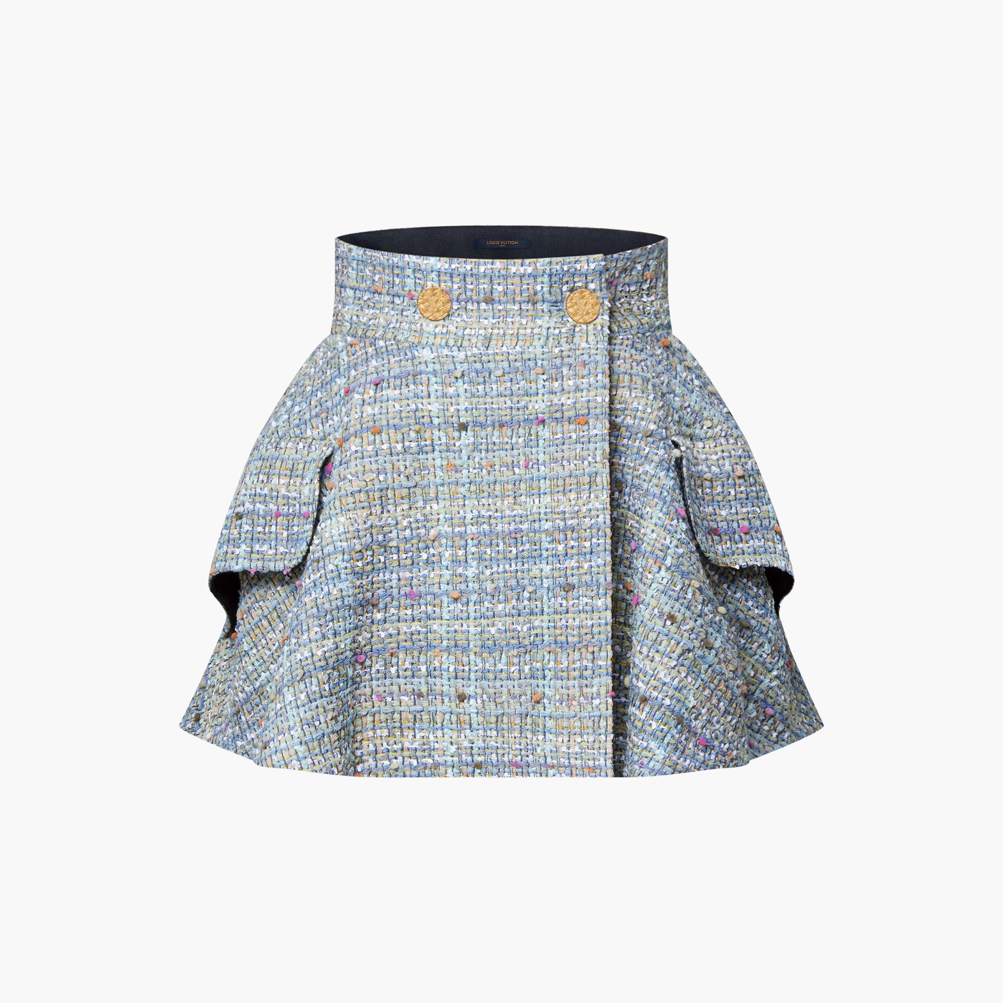 ルイ・ヴィトン LOUIS VUITTON ノーティカル LVパッチ ミニスカート  