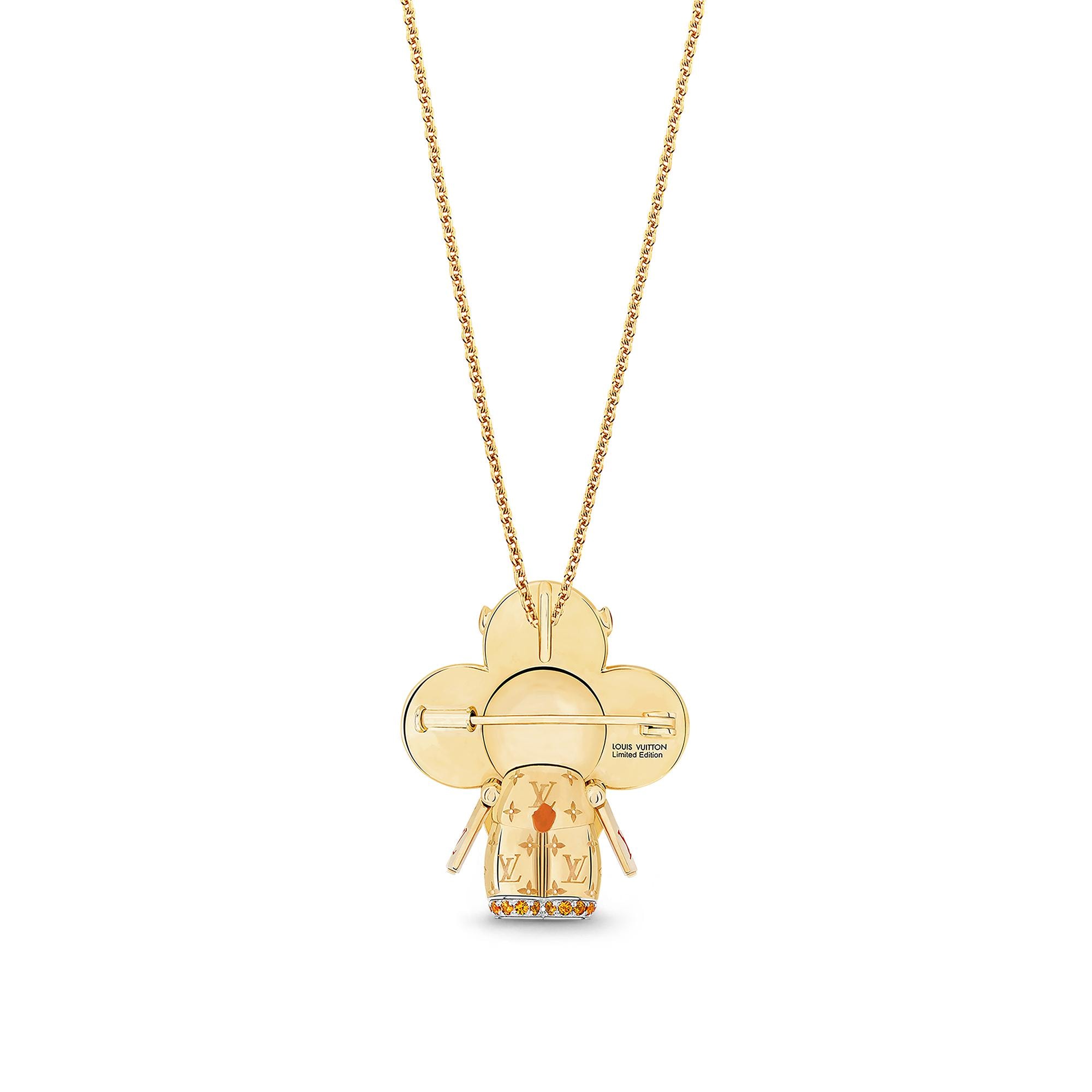 ペンダント ヴィヴィエンヌ リオン オランジェ (イエローゴールド×ホワイトゴールド×ラッカー×ダイヤモンド×カラーストーン)  ジュエリー ジュエリー カテゴリー (製品ズーム)