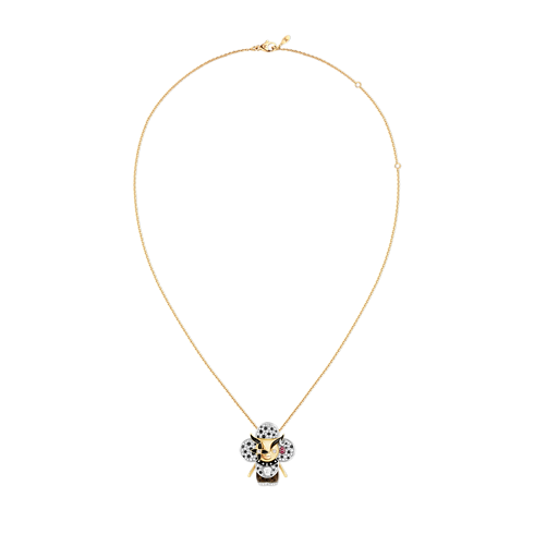 ペンダント ヴィヴィエンヌ オックス(18Kスリーゴールド×ラッカー×ダイヤモンド×マルチカラーストーン) Les Extraordinaires(レ・ゼクストラオーディネル) ジュエリー (製品ズーム)