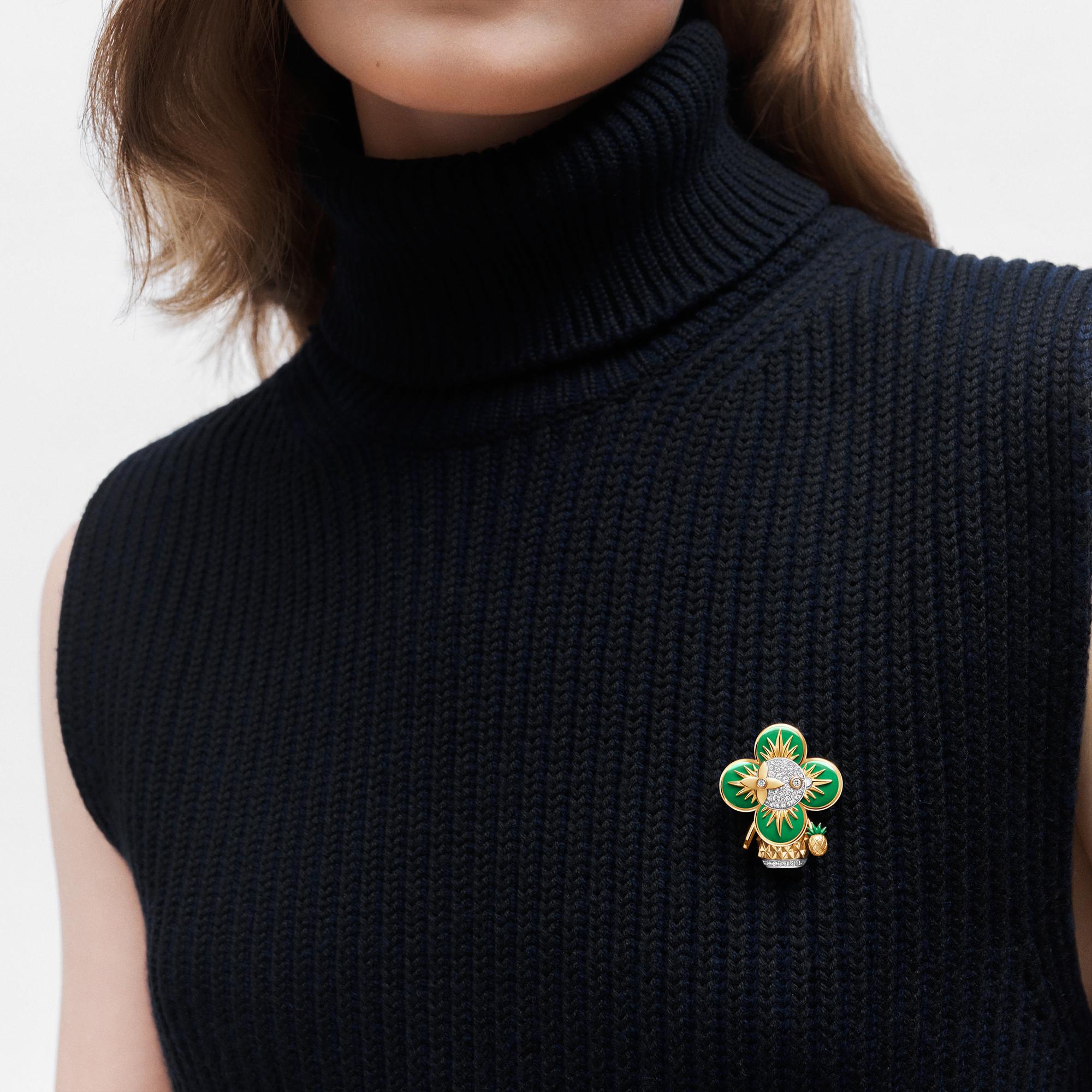 ペンダント ヴィヴィエンヌ パイナップル (イエローゴールド×ホワイトゴールド×ラッカー×ダイヤモンド)  ジュエリー ジュエリー カテゴリー (製品ズーム)