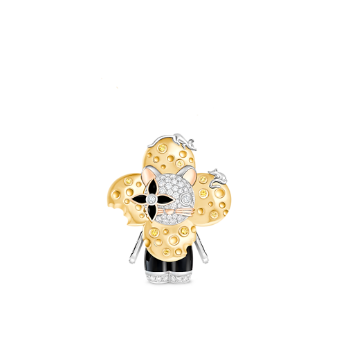 ペンダント ヴィヴィエンヌ ラット(18Kスリーゴールド×ラッカー×ダイヤモンド×サファイア) Les Extraordinaires(レ・ゼクストラオーディネル) ジュエリー (製品ズーム)