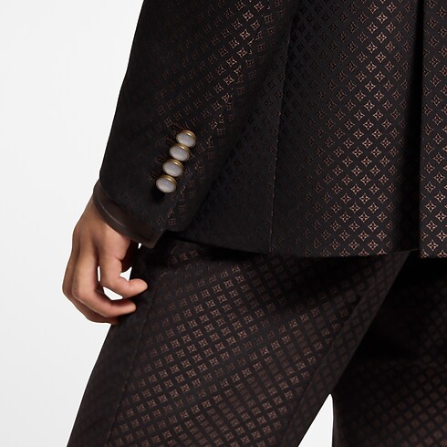 ウールアンドシルクブレンド モノグラムシングルブレストタキシードジャケット メンズ ウェア(洋服) (製品ズーム)