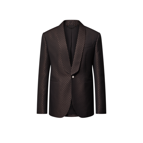 ウールアンドシルクブレンド モノグラムシングルブレストタキシードジャケット メンズ ウェア(洋服) (製品ズーム)