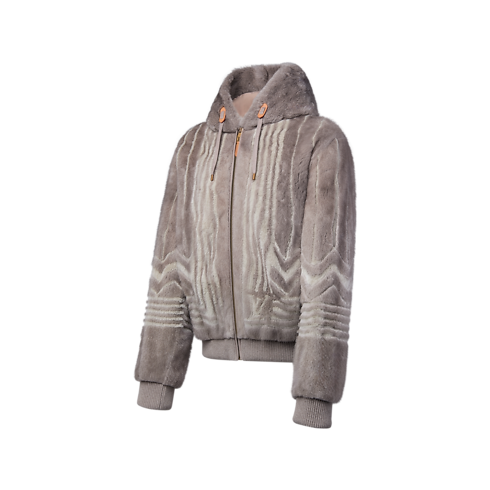 ジップド フーデッド ミンクブルゾン メンズ ウェア(洋服) (製品ズーム)