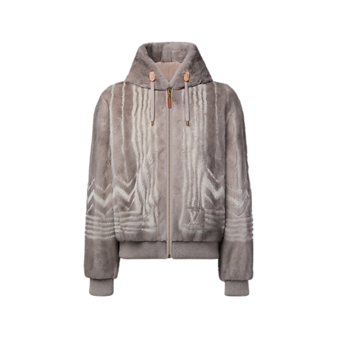 ジップド フーデッド ミンクブルゾン メンズ ウェア(洋服) (製品ズーム)