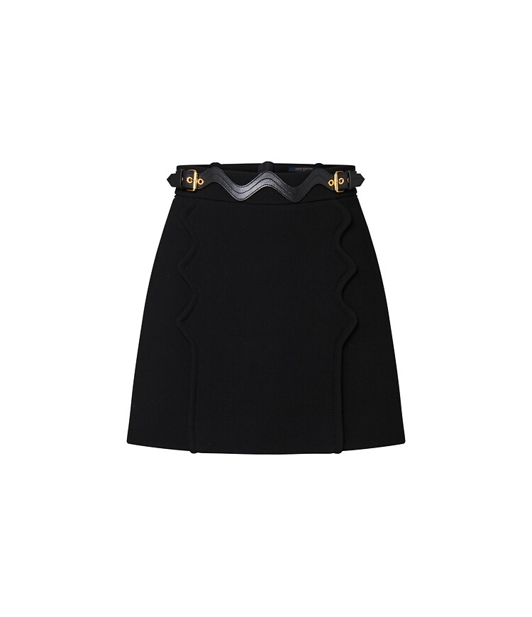 ヴィトン Vuitton スカート 訊い 1A92P1 チェーンディテールAライン