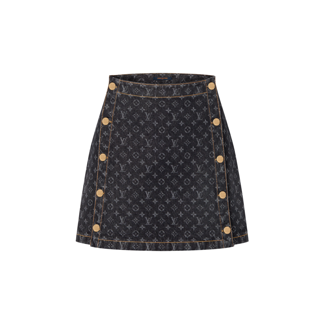 ルイヴィトンデニムスカートモノグラム柄 中古・古着通販】LOUIS  