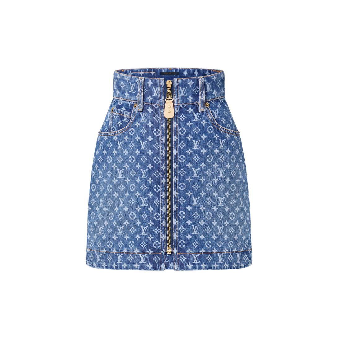 LOUIS VUITTON 22AW 美品 ダミエ グラフィット デニムスカート 楽天 