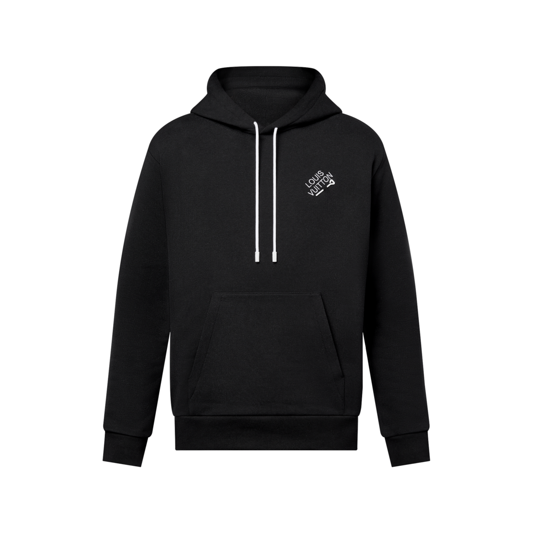 ルイヴィトン 美品 レースアップ フーディー LVロゴ スウェット 