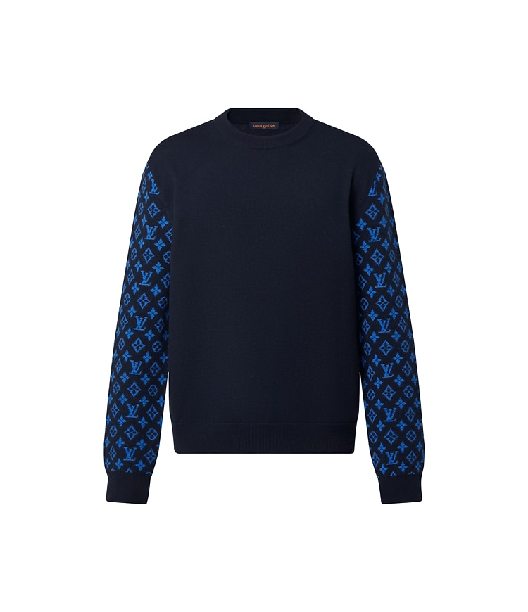 LOUIS VUITTON LVロゴ カシミヤ シルク混 プルオーバーニット  
