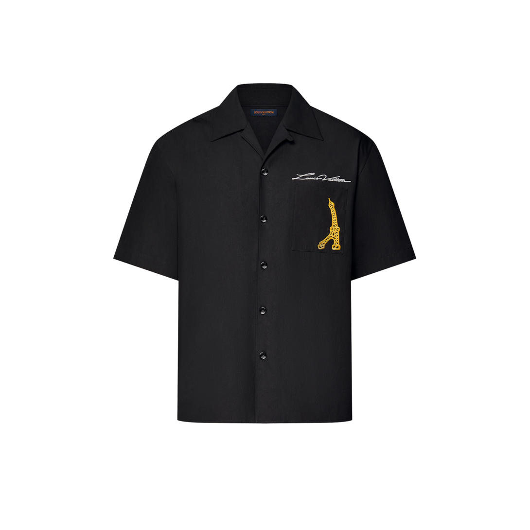 LOUIS VUITTON バンドカラーハーフボタンシャツ M - トップス