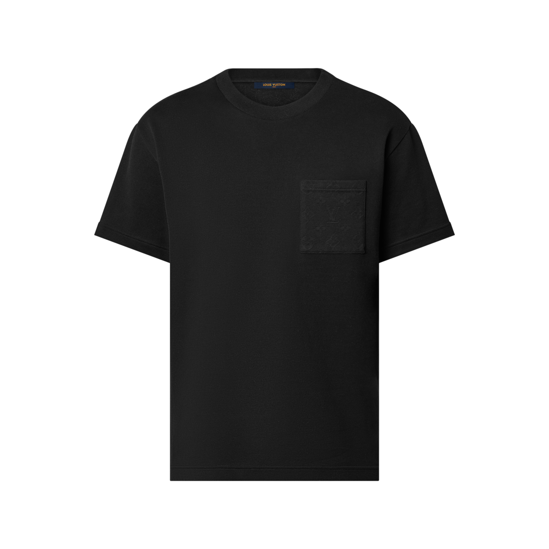Louis Vuitton ブラック Tシャツ ポケット付き ハーフダミエポケットT 