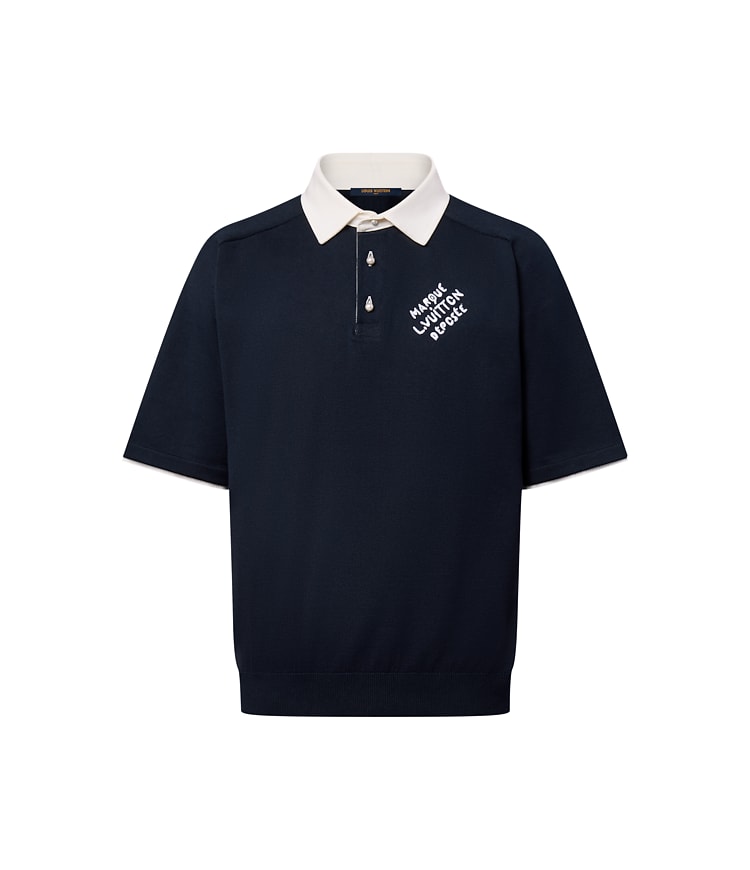 エンブロイダードショートスリーブコットンプレンドポロシャツ ｜ルイ  