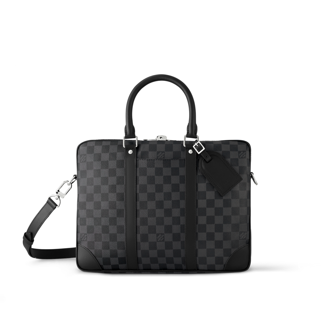 LOUIS VUITTON (ルイ・ヴィトン)ダミエグラフィット　ビジネスバック ルイヴィトン ダミエグラフィット ポルトドキュマンヴォワヤージュ メンズ
