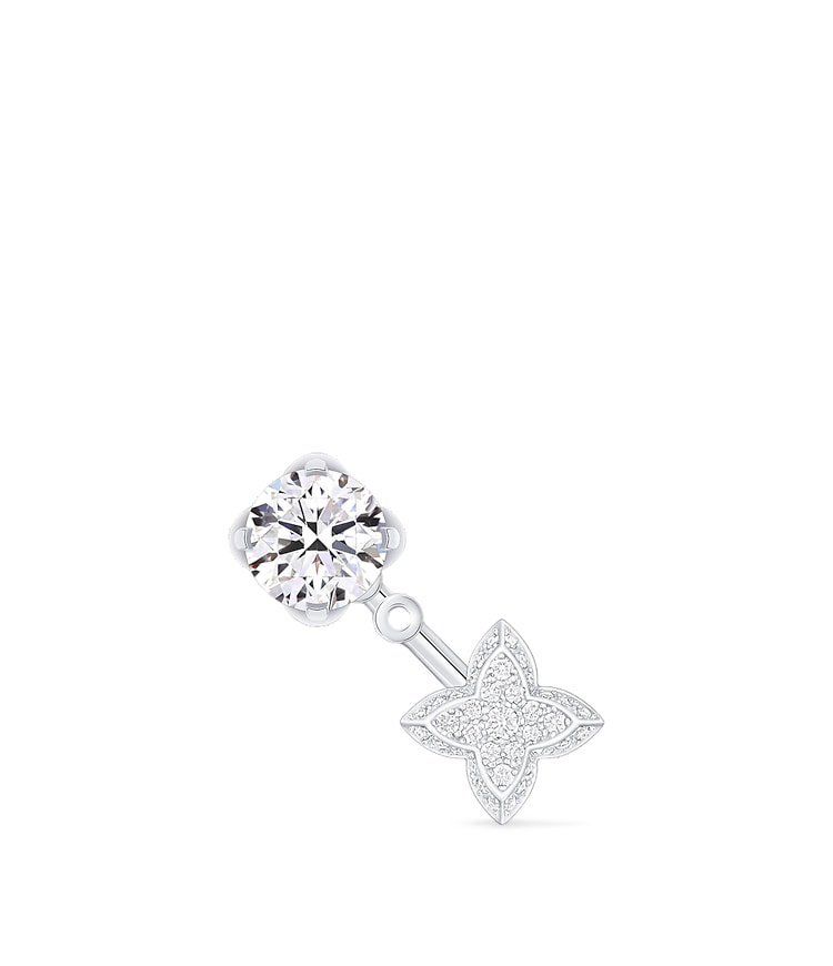 LV ダイヤモンド ピアス ダブル ラウンド 1.00CT (ホワイトゴールド 