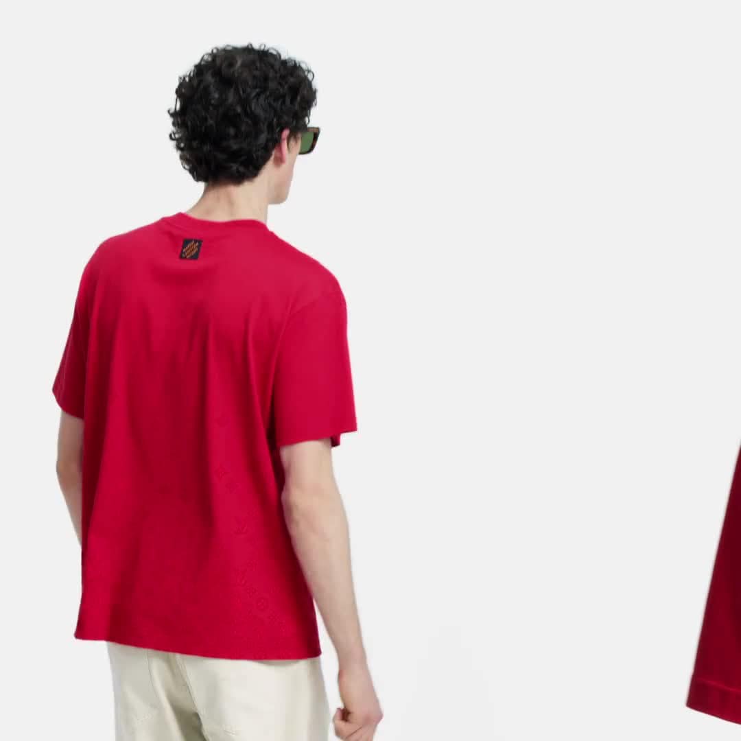 フロックプリント モノグラム グラデーション Tシャツ ｜ルイ