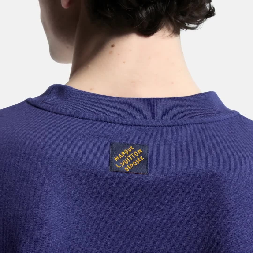 フロックプリント モノグラム グラデーション Tシャツ ｜ルイ